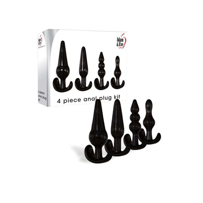 Adam & Eve 4 Piece Anal Plug Kit - Butt Plugs - Set of 4 Sizes - Pleasure Den
