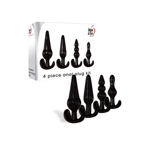 Adam & Eve 4 Piece Anal Plug Kit - Butt Plugs - Set of 4 Sizes - Pleasure Den