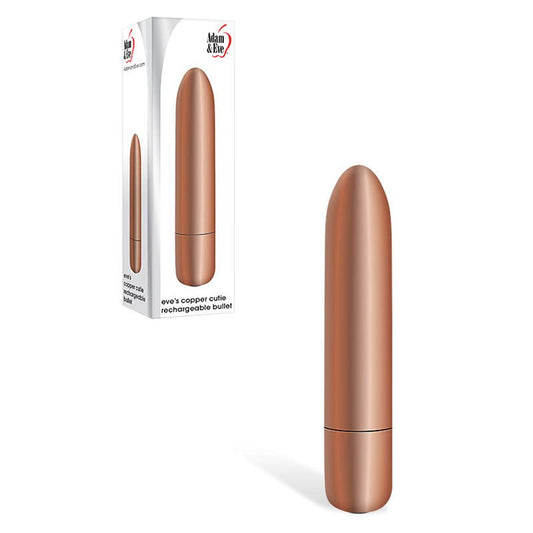 Adam & Eve COPPER CUTIE Rechargeable Bullet - Copper 10 cm USB Rechargeable Bullet - Pleasure Den