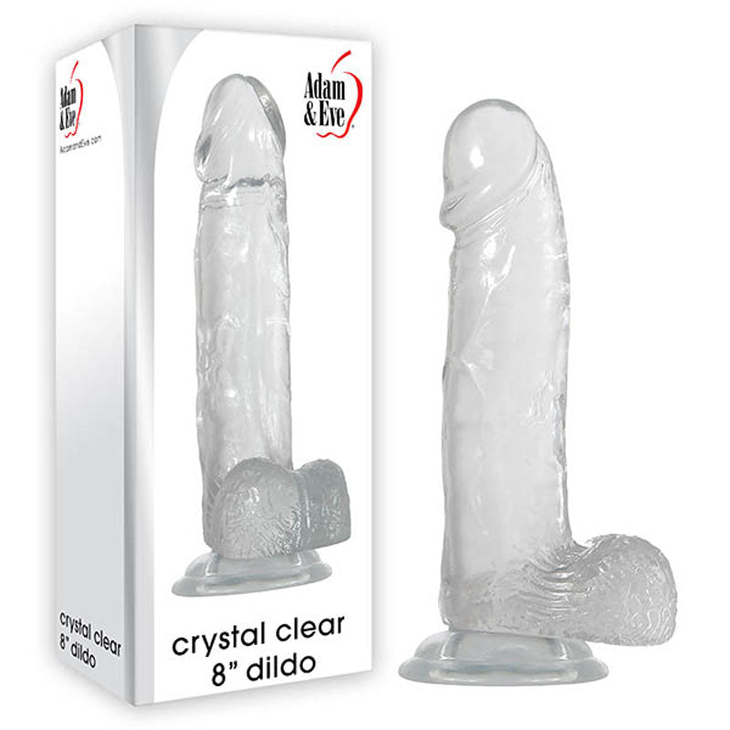 Adam & Eve Crystal 8'' Dildo - 20.3 cm (8'') Dong - Pleasure Den