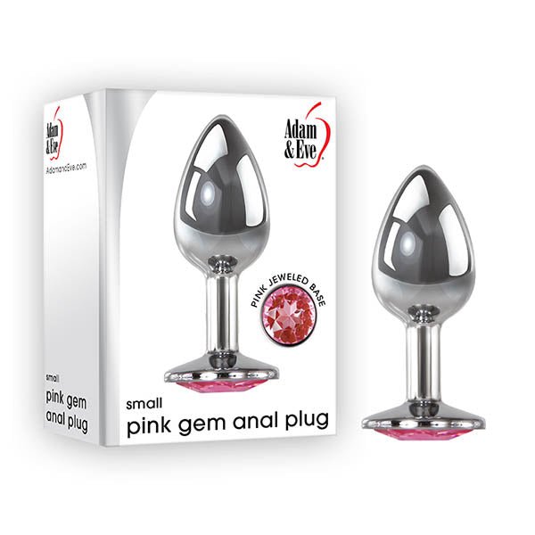 Adam & Eve Gem Anal Plug - Small - Silver Small 7.1 cm Metal Butt Plug with Gem - Pleasure Den