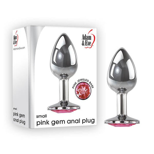 Adam & Eve Gem Anal Plug - Small - Silver Small 7.1 cm Metal Butt Plug with Gem - Pleasure Den