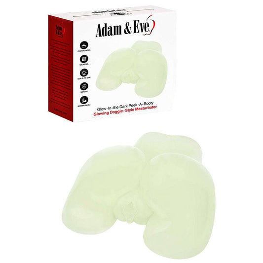 Adam & Eve GLOW IN THE DARK PEEK-A-BOOTY - Glow In Dark Doggy Style Mini Masturbator - Pleasure Den