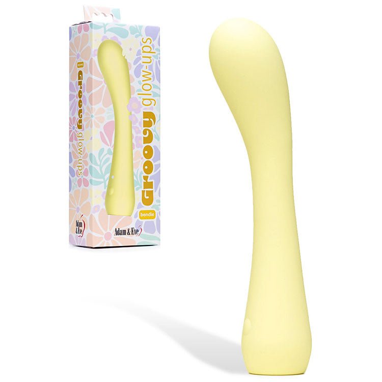Adam & Eve GROOVY GLOW-UPS Bendie - 18.4 cm USB Rechargeable G-Spot Vibrator - Pleasure Den