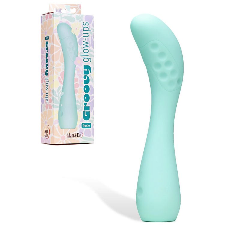 Adam & Eve GROOVY GLOW-UPS Flexie - 19 cm USB Rechargeable G-Spot Vibrator - Pleasure Den