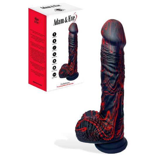 Adam & Eve THE BEDROCKER - /Red 22.6 cm USB Rechargeable Thrusting Dildo with Wireless Remote - Pleasure Den