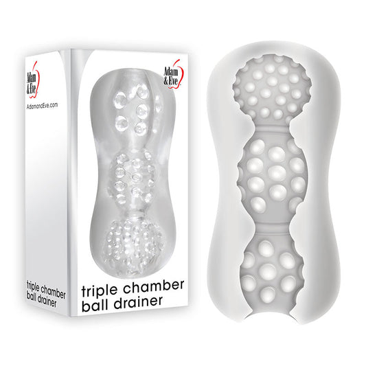 Adam & Eve Triple Chamber Ball Drainer - Masturbator Sleeve - Pleasure Den
