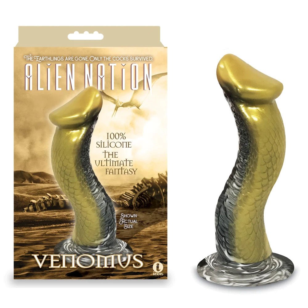 Alien Nation - Venomus - Gold 22.9 cm Snake Fantasy Dong - Pleasure Den