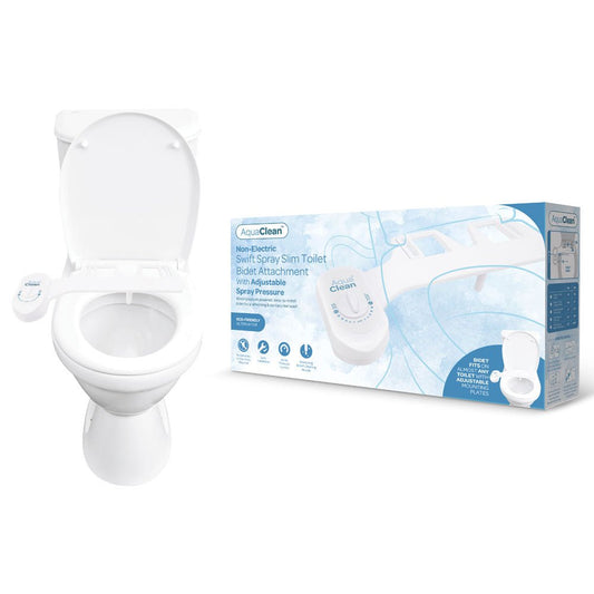 AquaClean Swift Spray Slim Toilet Bidet Attachment - Non-Electric Bidet Attachment - Pleasure Den