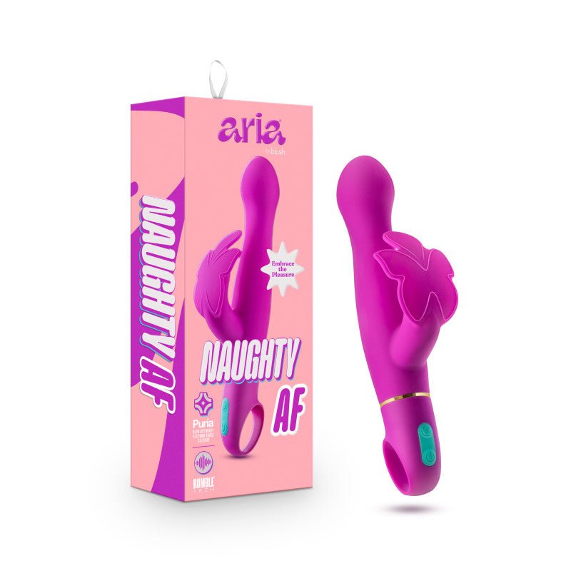 Aria Naughty AF - Plum 18.4 cm Butterfly Vibrator - Pleasure Den