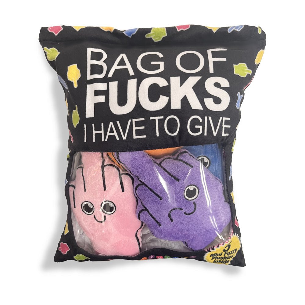 Bag Of Fucks I Have To Give - Mini Fuzzy FU Plushy Pillows - Set of 5 - Pleasure Den