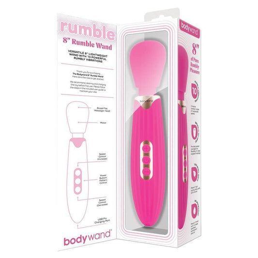 Bodywand RUMBLE WAND 8 Inch - Hot 20.3 cm USB Rechargeable Massage Wand - Pleasure Den