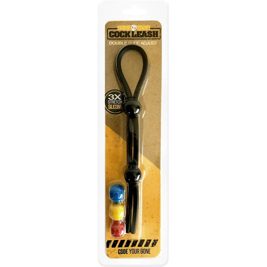 Boneyard Cock Leash Double - Adjustable Cock Lasso Ring - Pleasure Den
