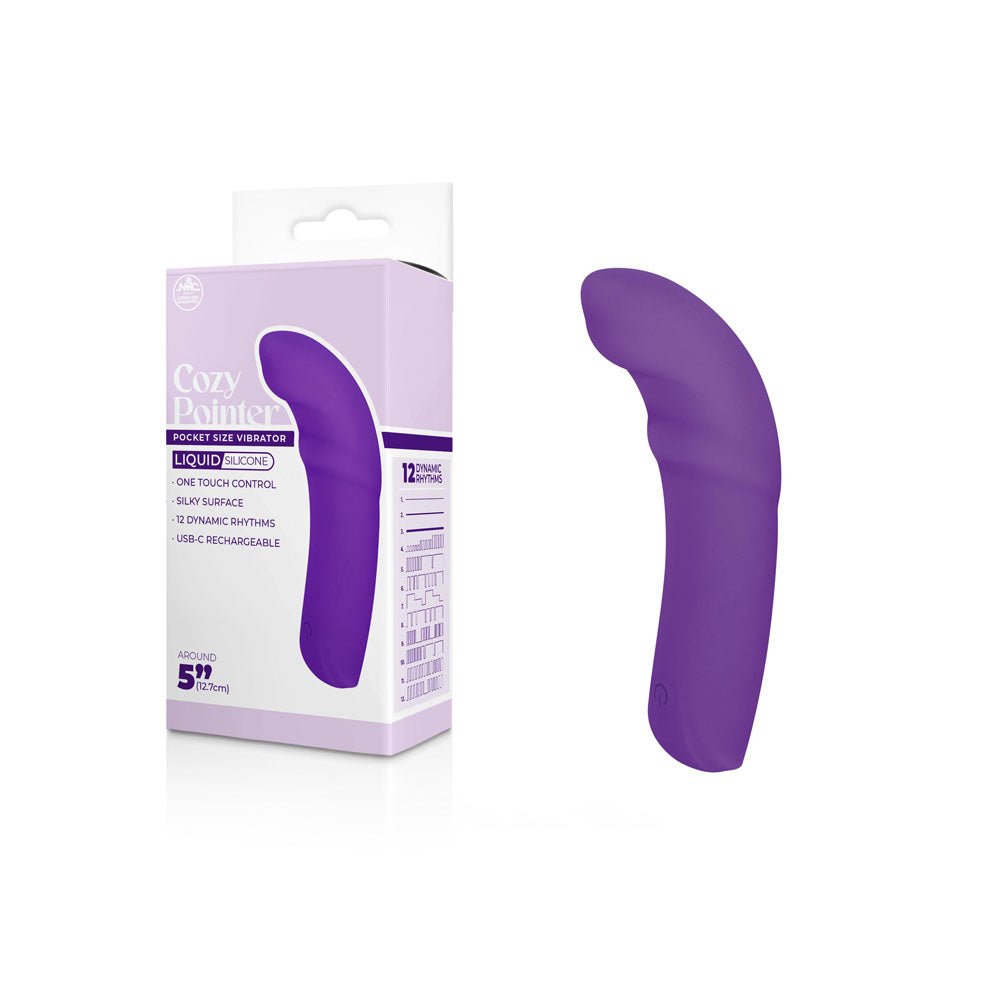 Cozy Pointer - 12.7 cm USB Rechargeable Curved Mini Vibrator - Pleasure Den