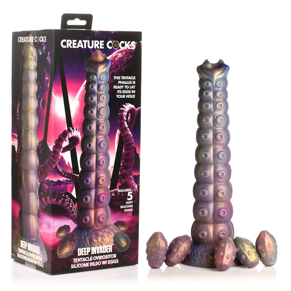 Creature Cocks Deep Invader - Multi-Coloured 22.9 cm Ovipositor Fantasy Dildo - Pleasure Den