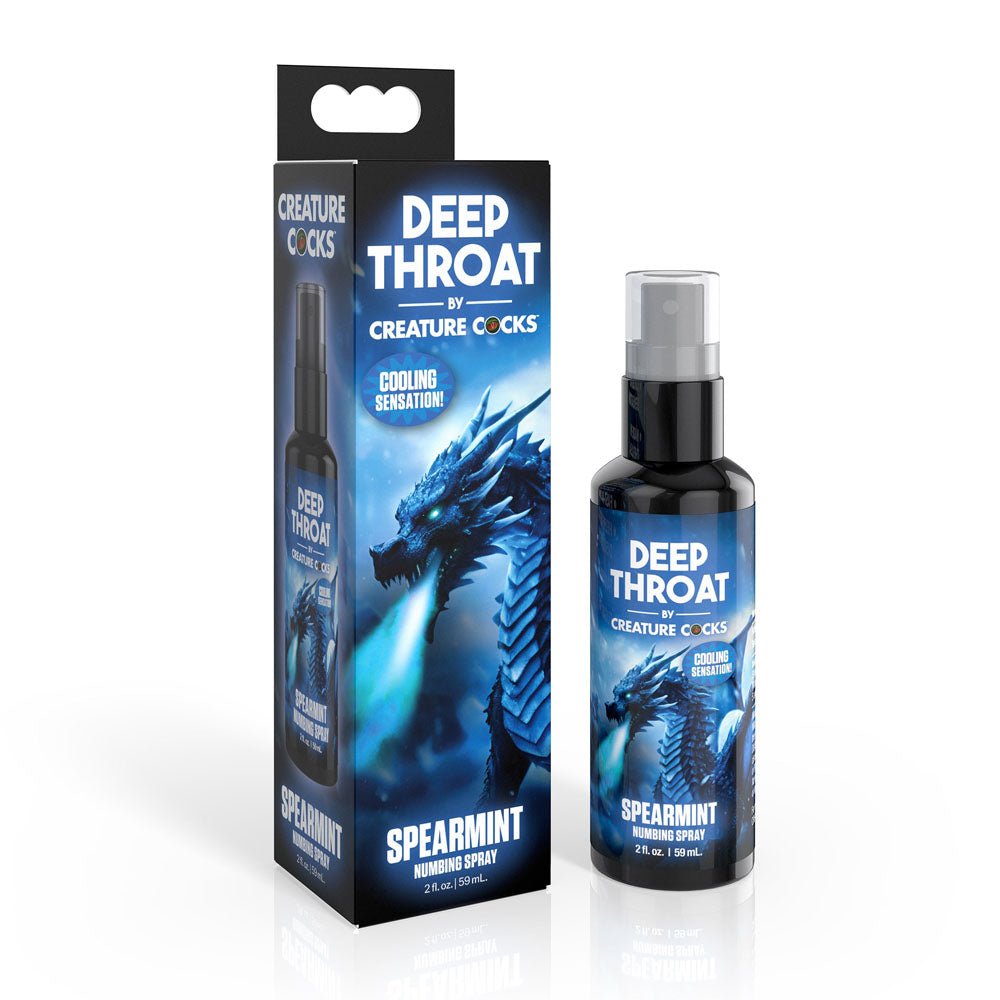 Creature Cocks Deep Throat Spray - Spearmint - Spearmint Flavoured Numbing Spray - 59 ml Spray - Pleasure Den