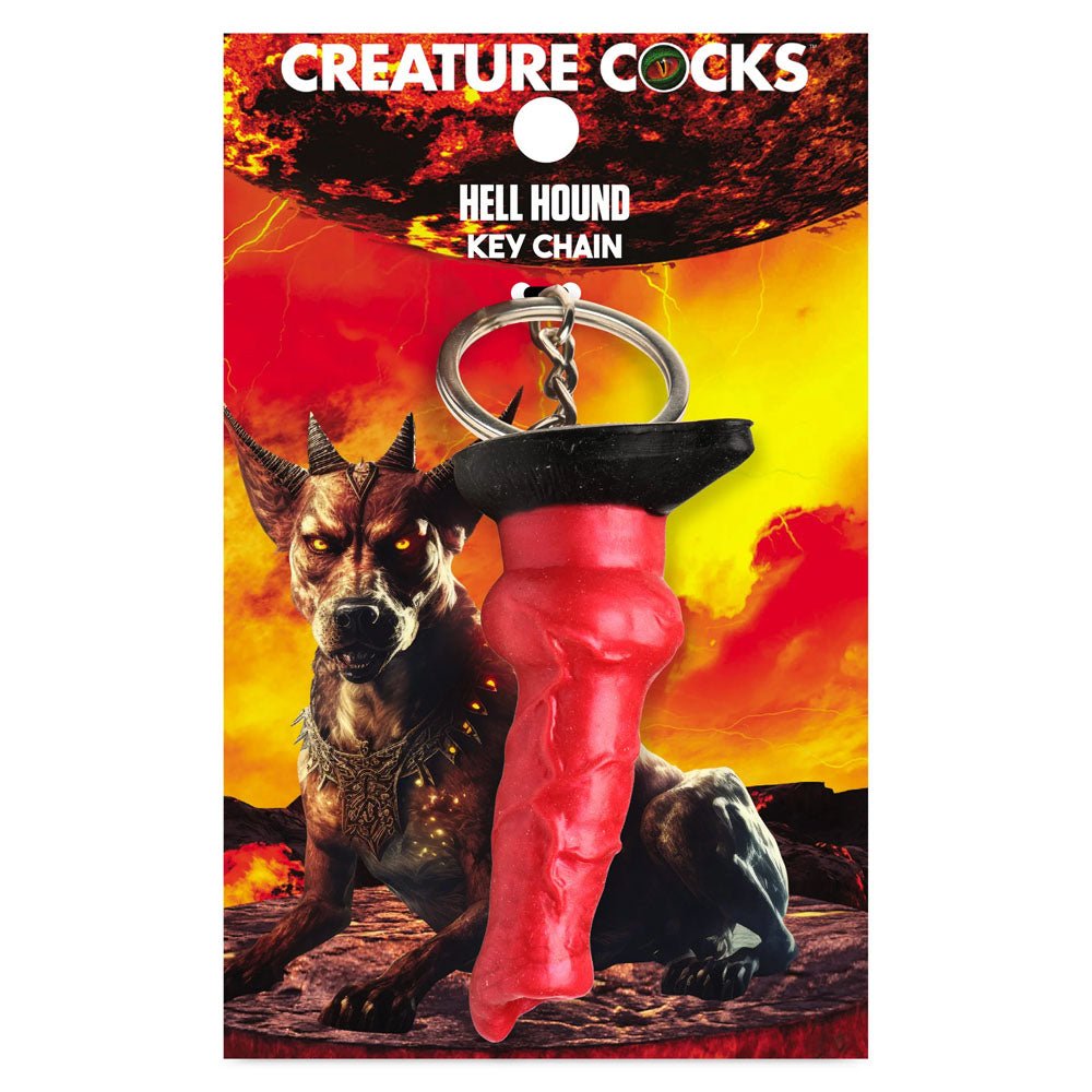 Creature Cocks Hell-Hound Keychain - Novelty Fantasy Dildo Keyring - Pleasure Den