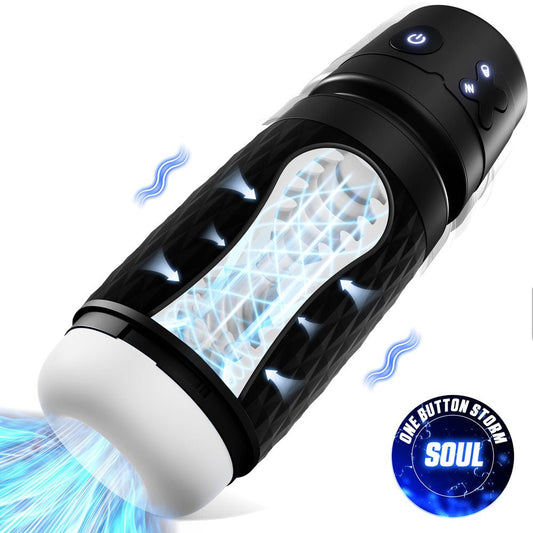 CyberSkin The Warrior - USB Rechargeable Sucking & Vibrating Auto Masturbator - Pleasure Den