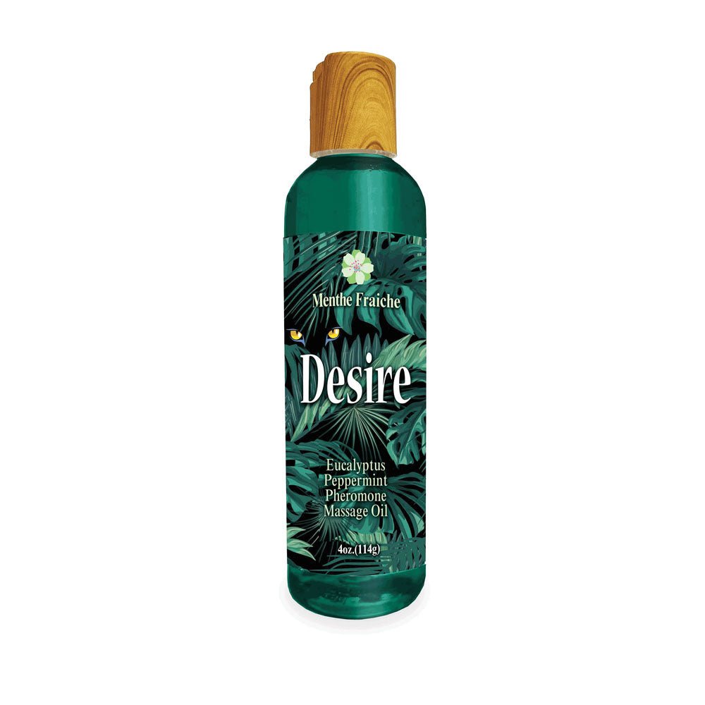 Desire Pheromone Massage Oil - Eucalyptus & Peppermint Scented Pheromone Massage Oil - 118 ml - Pleasure Den