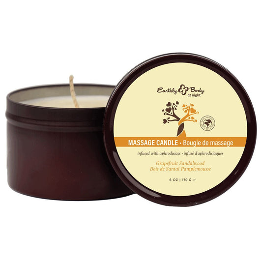 EB Aphrodisiac Massage Candle - Grapefruit Sandalwood - Grapefruit Sandalwood Scented Massage Candle - 170 g - Pleasure Den