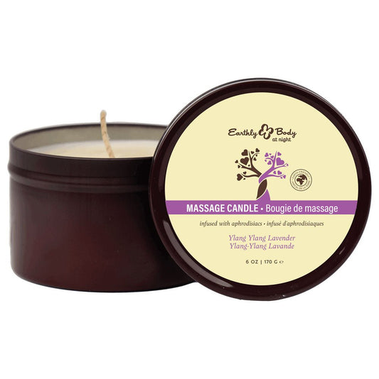 EB Aphrodisiac Massage Candle - Ylang Ylang Lavender - Ylang Ylang Lavender Scented Massage Candle - 170 g - Pleasure Den