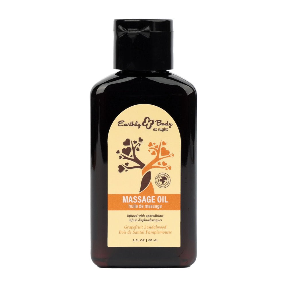 EB Aphrodisiac Massage Oil GRAPEFRUIT SANDALWOOD - 60 ml - Grapefruit Sandalwood Scented Massage Oil - 60 ml Bottle - Pleasure Den