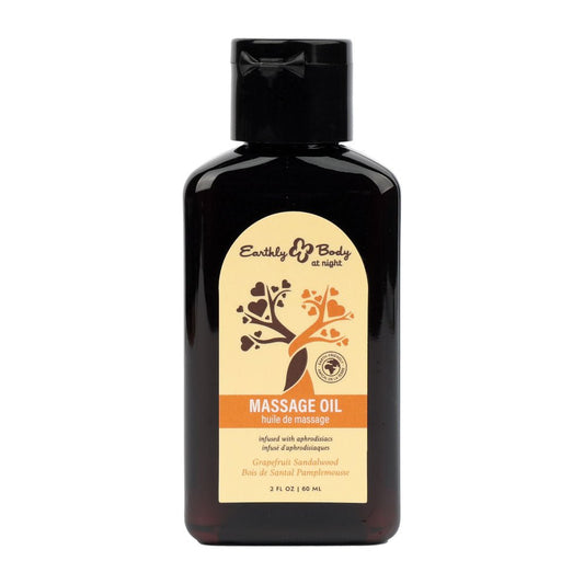 EB Aphrodisiac Massage Oil GRAPEFRUIT SANDALWOOD - 60 ml - Grapefruit Sandalwood Scented Massage Oil - 60 ml Bottle - Pleasure Den