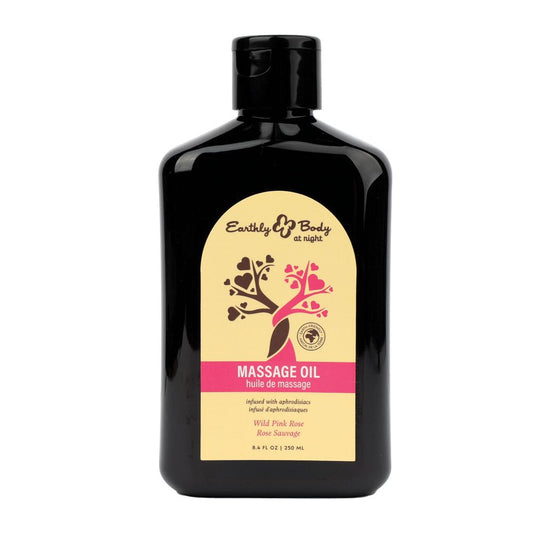 EB Aphrodisiac Massage Oil WILD PINK ROSE - 250 ml - Wild Pink Rose Scented Massage Oil - 250 ml Bottle - Pleasure Den