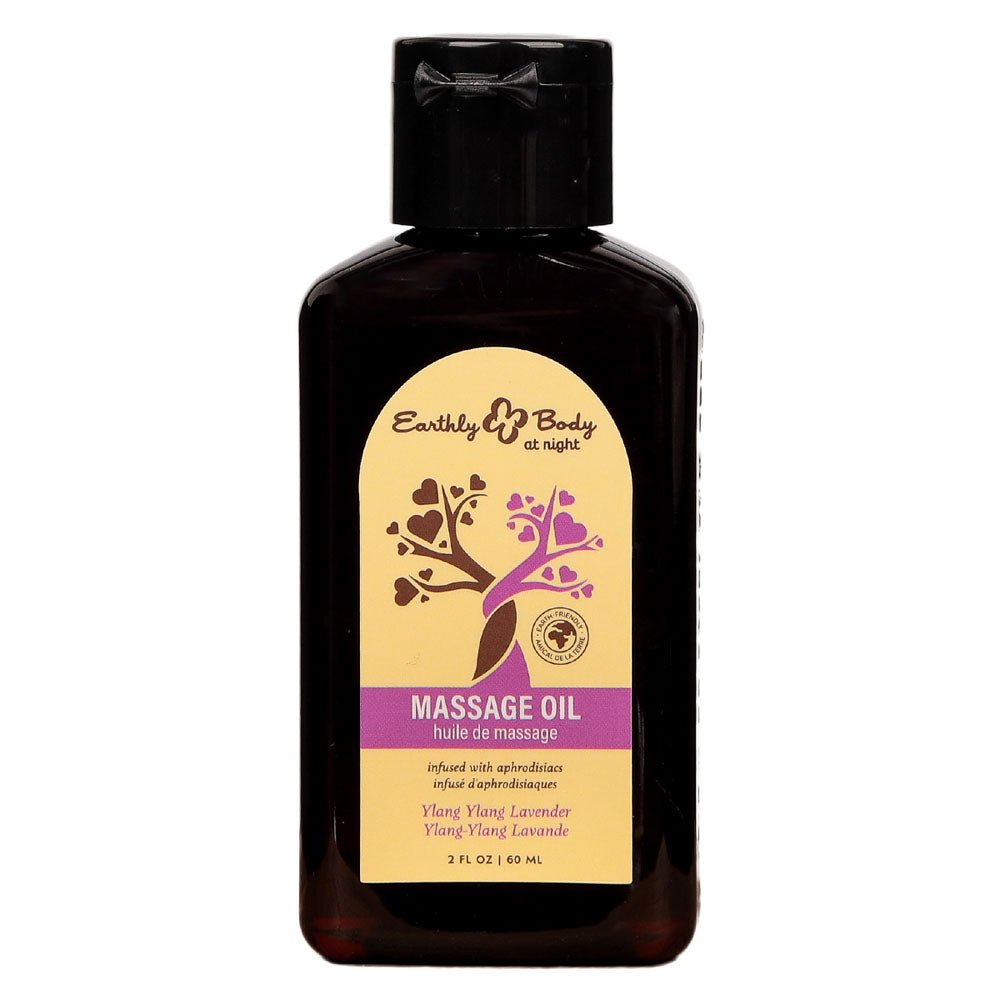 EB Aphrodisiac Massage Oil YLANG YLANG LAVENDER - 60 ml - Ylang Ylang & Lavender Scented Massage Oil - 60 ml Bottle - Pleasure Den