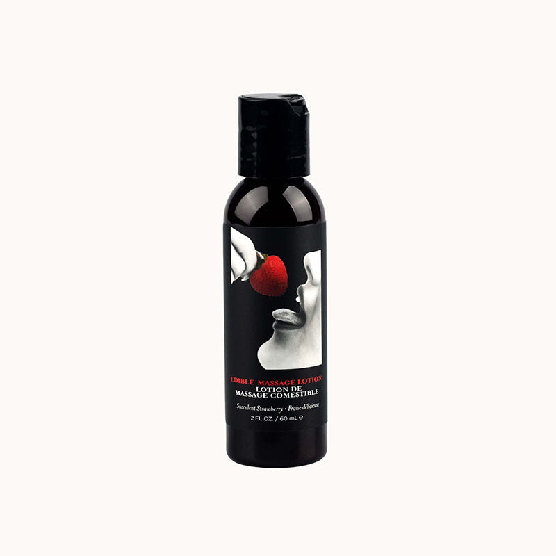 EB Edible Massage Lotion - Strawberry - Strawberry Flavoured Massage Lotion - 60 ml - Pleasure Den