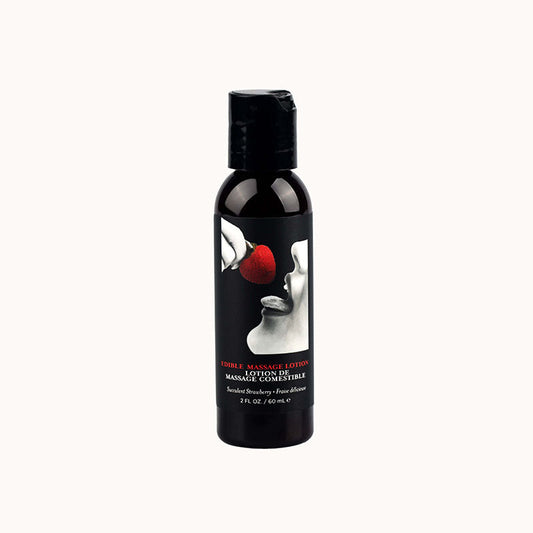 EB Edible Massage Lotion - Strawberry - Strawberry Flavoured Massage Lotion - 60 ml - Pleasure Den