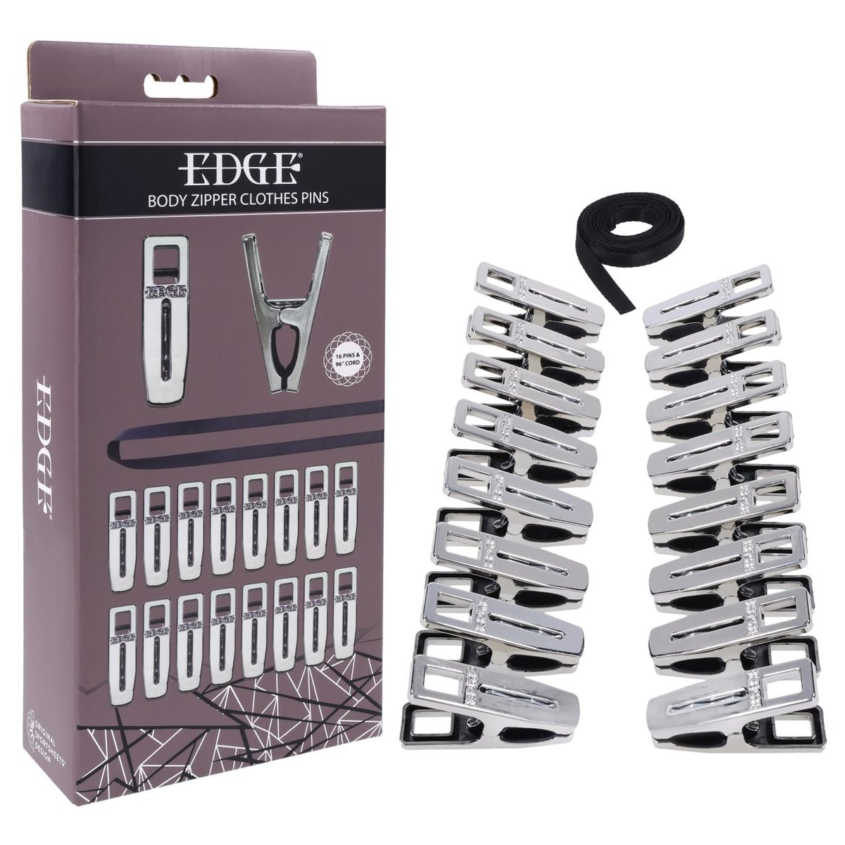 EDGE Body Zipper Clothes Pins - Pins - Set of 16 - Pleasure Den