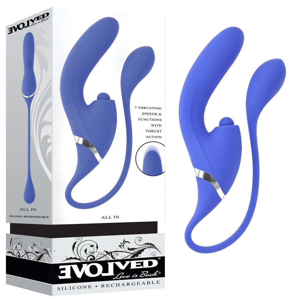 Evolved ALL IN - USB Recahrgeable Triple Stimulating Vibrator - Pleasure Den
