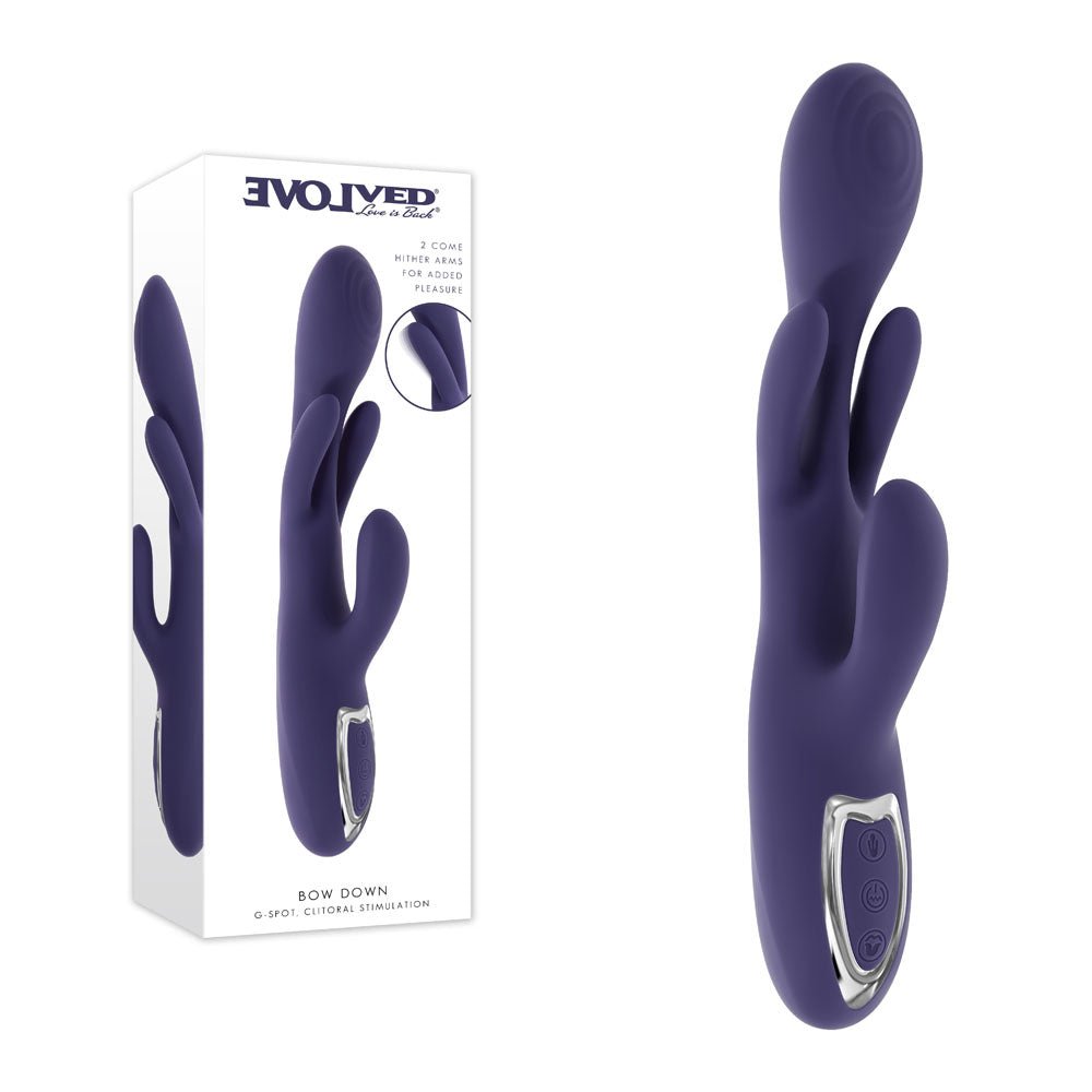 Evolved BOW DOWN - USB Rechargeable Rabbit Vibrator - Pleasure Den