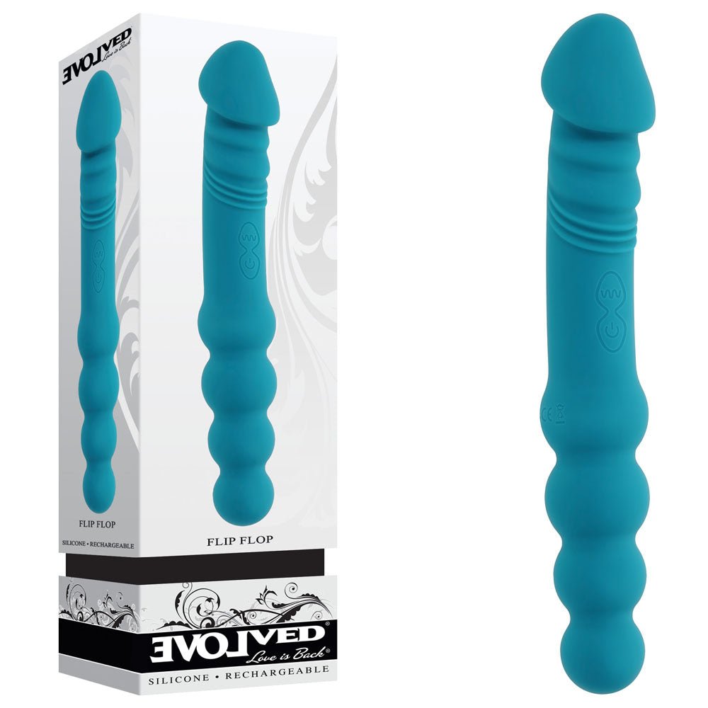 Evolved FLIP FLOP - 23.1 cm USB Rechargeable Dual Ended Vibrator - Pleasure Den
