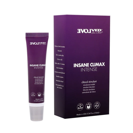 Evolved INSANE CLIMAX - INTENSE - Clitoral Stimulation Gel - 10 ml Tube - Pleasure Den