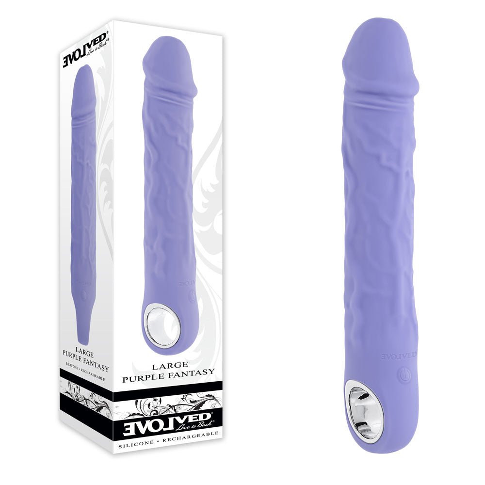 Evolved LARGE FANTASY - 21.8 cm USB Rechargeable Vibrator - Pleasure Den