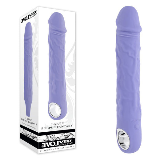 Evolved LARGE FANTASY - 21.8 cm USB Rechargeable Vibrator - Pleasure Den