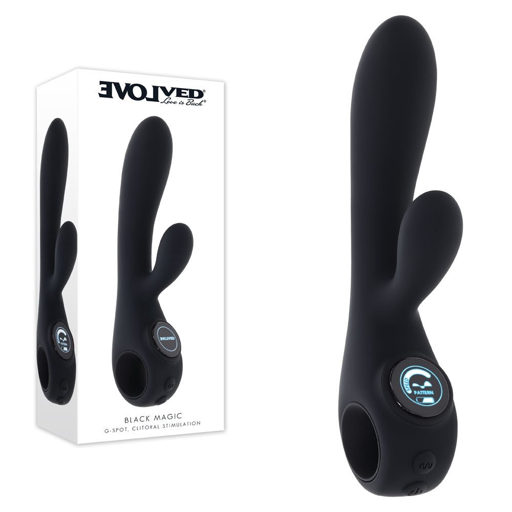 Evolved MAGIC - 20 cm USB Rechargeable Rabbit Vibrator with LED Screen - Pleasure Den