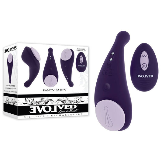 Evolved PANTY PARTY - USB Rechargeable Panty Vibrator with Remote Control - Pleasure Den