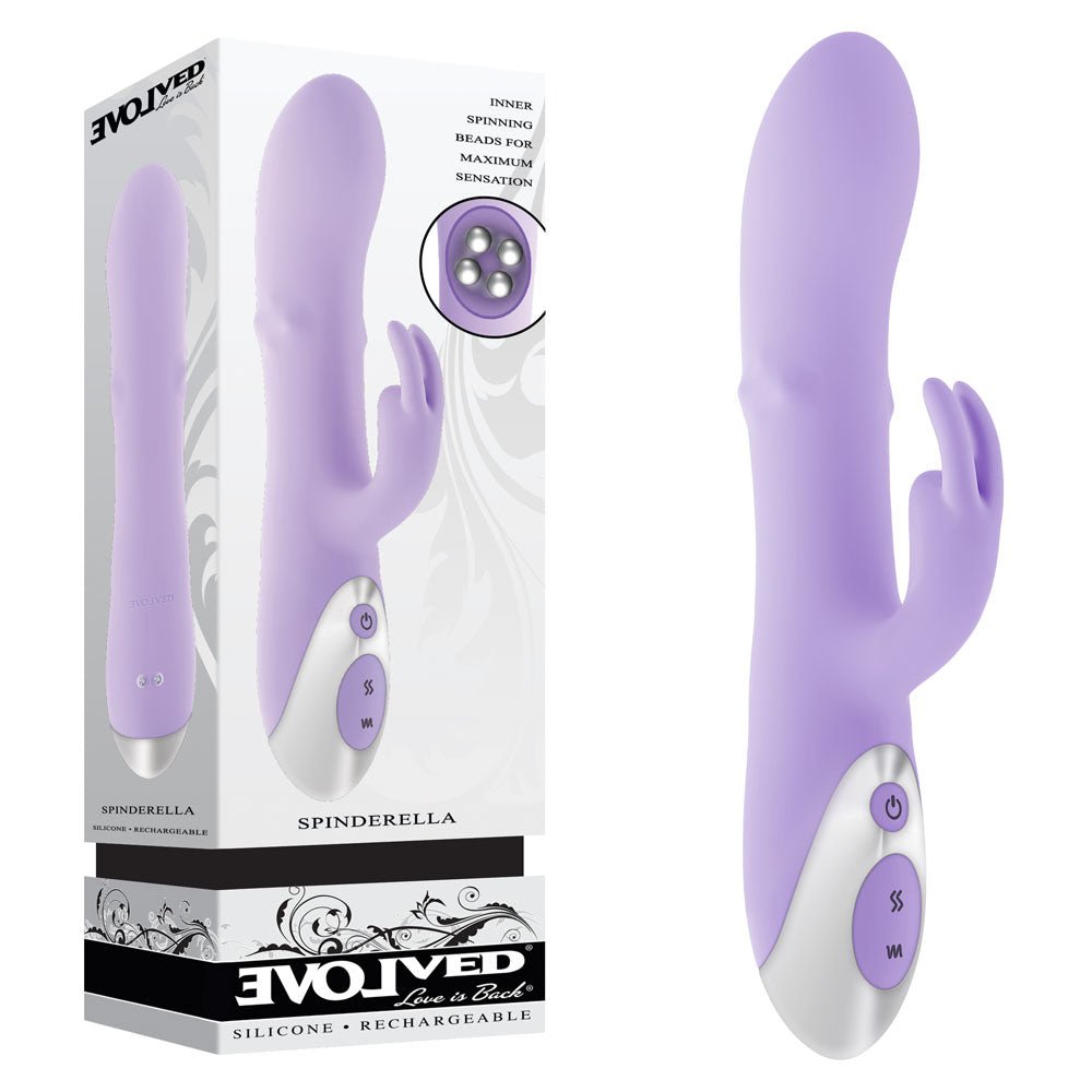 Evolved SPINDERELLA - USB Rechargeable Rabbit Vibrator - Pleasure Den