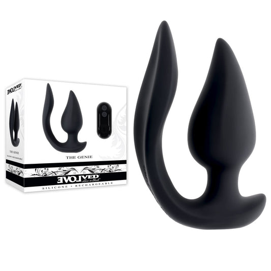 Evolved THE GENIE - 11.2 cm USB Rechargeable Vibrating Plug with Wireless Remote - Pleasure Den