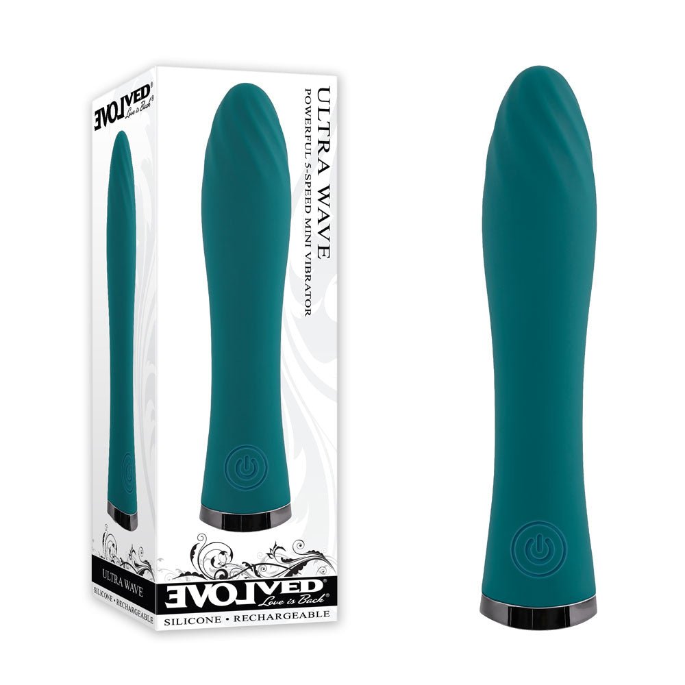 Evolved ULTRA WAVE - 13 cm USB Rechargeable Mini Vibrator - Pleasure Den
