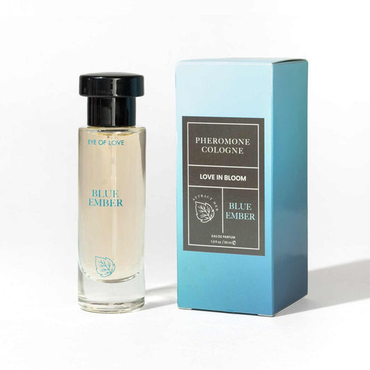 Eye Of Love Love In Bloom Blue Ember Pheromone Cologne - 30ml - Citrus & Cedar Scented Pheromone Cologne for Men to attract Women - 30 ml Spray - Pleasure Den