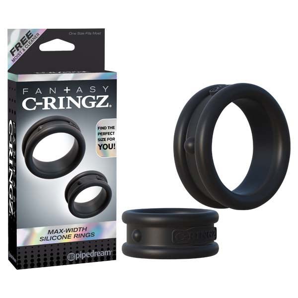 Fantasy C-Ringz Max Width Silicone Rings - Cock Rings - Set of 2 - Pleasure Den