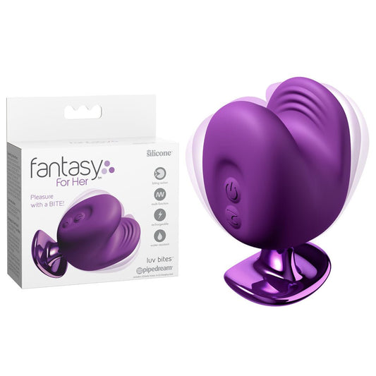 Fantasy For Her Luv Bites - USB Rechargeable Vibrating & Biting Stimulator - Pleasure Den