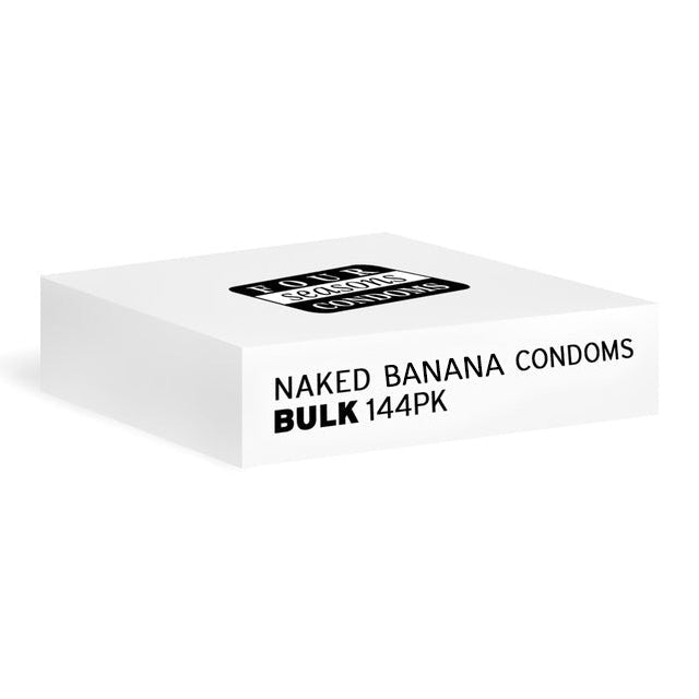 Four Seasons Naked Banana Flavoured Condoms - Bulk Box of 144 - Pleasure Den