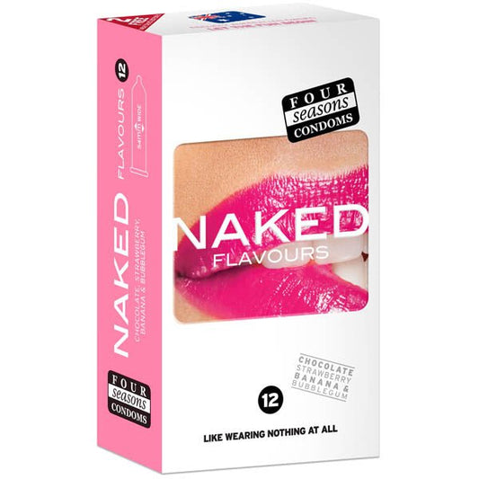 Four Seasons Naked Flavours - Ultra Thin Flavoured Condoms - 12 Pack - Pleasure Den