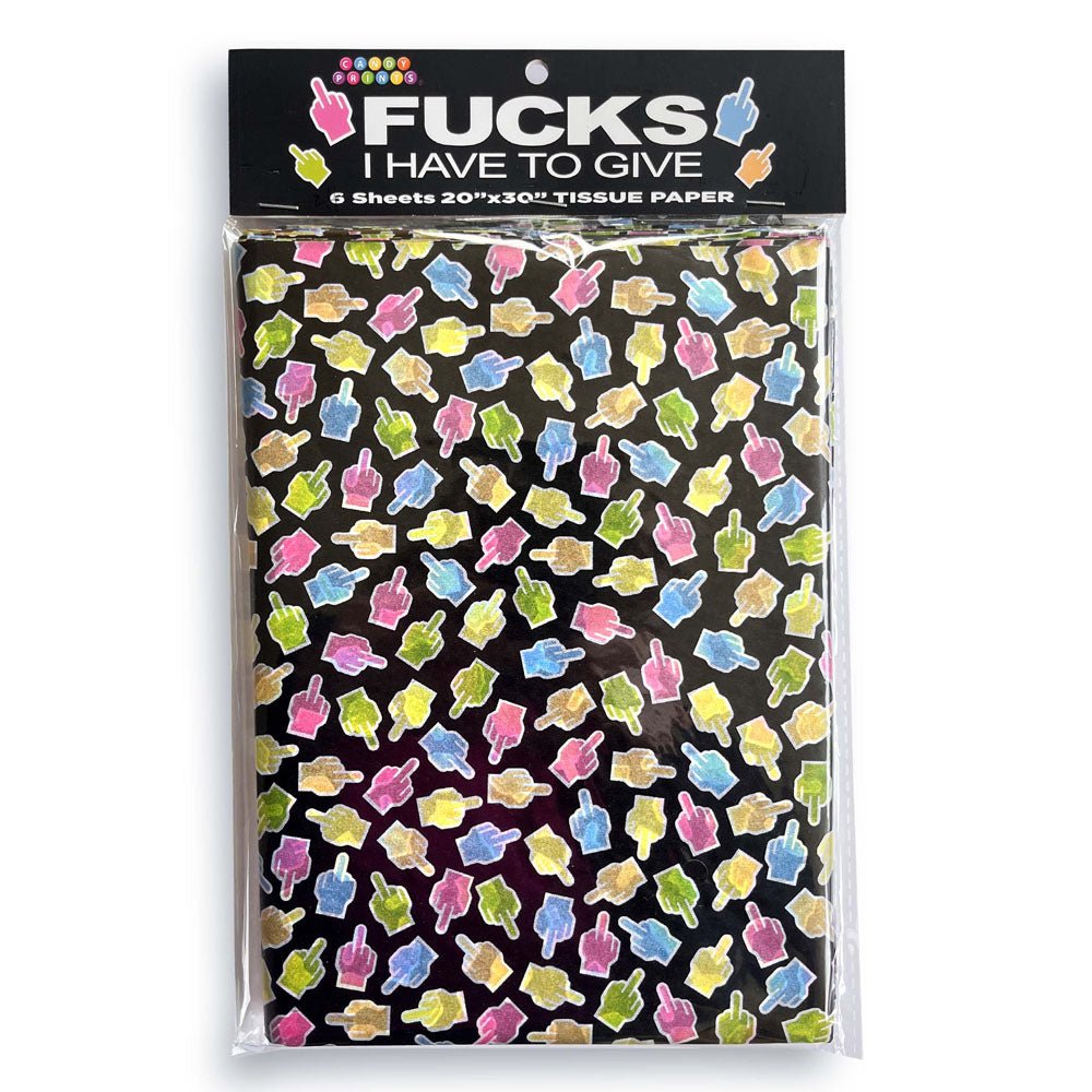 Fucks I Have To Give Tissue Paper Sheets - Novelty Decoration Sheets - 6 Pack - Pleasure Den