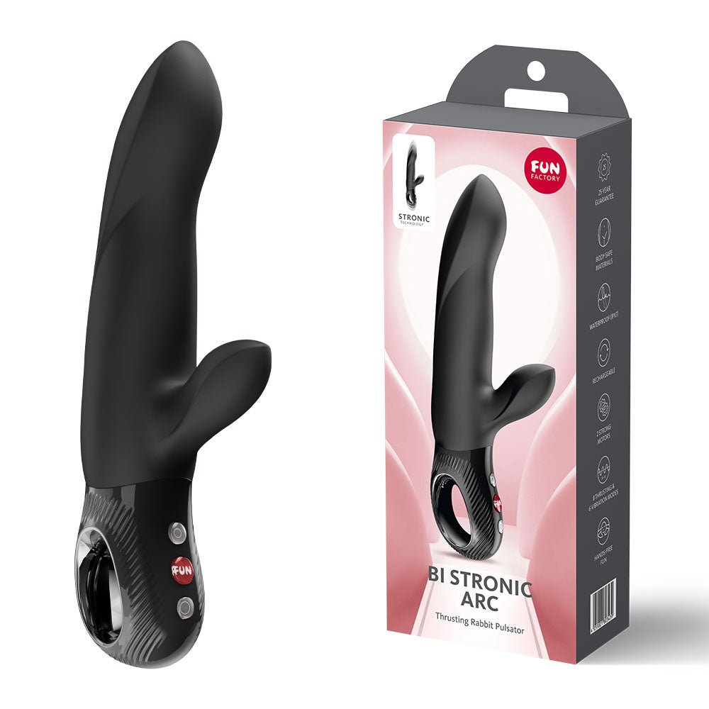 Fun Factory BI STRONIC ARC - 21.6 cm USB-C Rechargeable Thrusting Vibrator - Pleasure Den